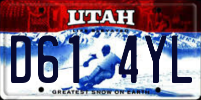 UT license plate D614YL