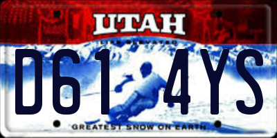 UT license plate D614YS
