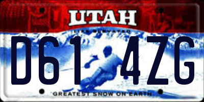 UT license plate D614ZG