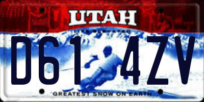 UT license plate D614ZV