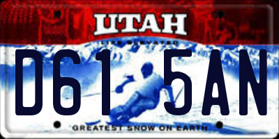 UT license plate D615AN