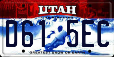 UT license plate D615EC