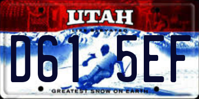 UT license plate D615EF