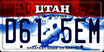 UT license plate D615EM