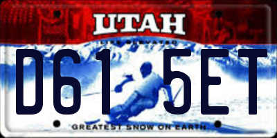 UT license plate D615ET