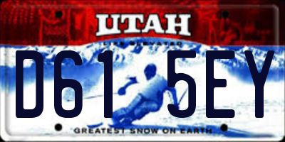 UT license plate D615EY