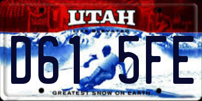 UT license plate D615FE