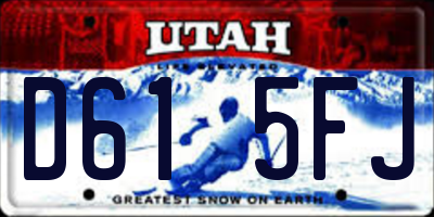 UT license plate D615FJ