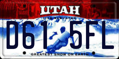 UT license plate D615FL