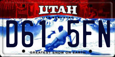 UT license plate D615FN