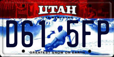 UT license plate D615FP