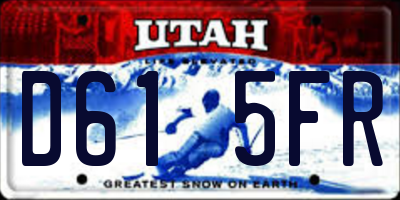 UT license plate D615FR