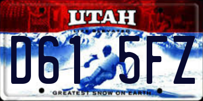 UT license plate D615FZ