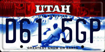 UT license plate D615GP