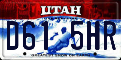 UT license plate D615HR