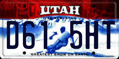 UT license plate D615HT