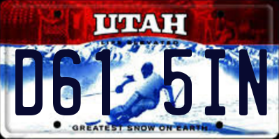 UT license plate D615IN