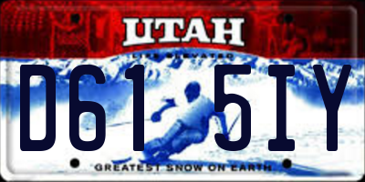 UT license plate D615IY