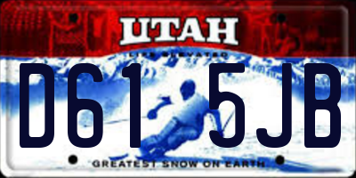 UT license plate D615JB