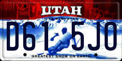 UT license plate D615JO