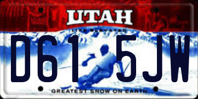 UT license plate D615JW