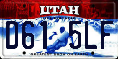 UT license plate D615LF