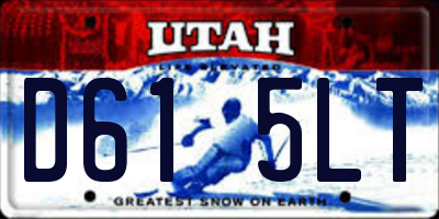 UT license plate D615LT