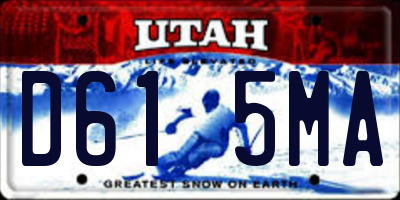 UT license plate D615MA