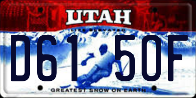UT license plate D615OF
