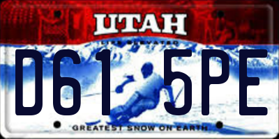 UT license plate D615PE