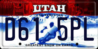 UT license plate D615PL