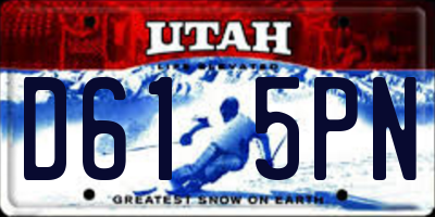 UT license plate D615PN