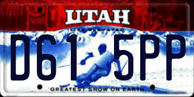 UT license plate D615PP