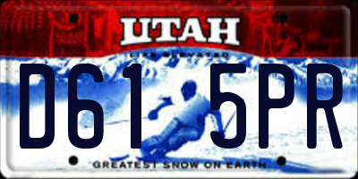 UT license plate D615PR
