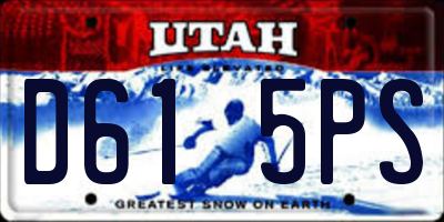 UT license plate D615PS