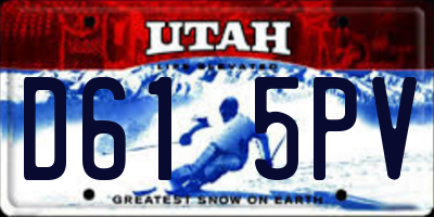 UT license plate D615PV
