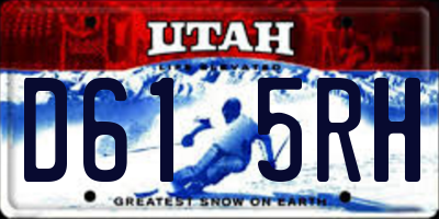 UT license plate D615RH