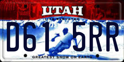 UT license plate D615RR