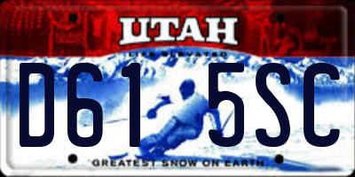 UT license plate D615SC