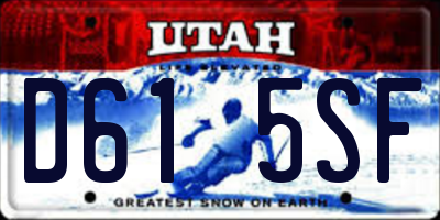 UT license plate D615SF