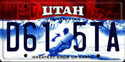 UT license plate D615TA