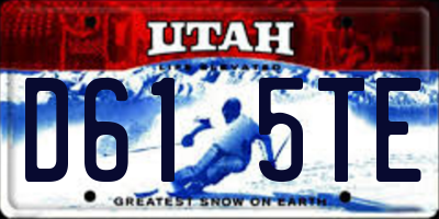 UT license plate D615TE