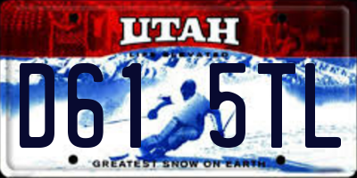 UT license plate D615TL