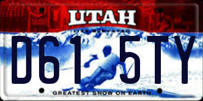 UT license plate D615TY