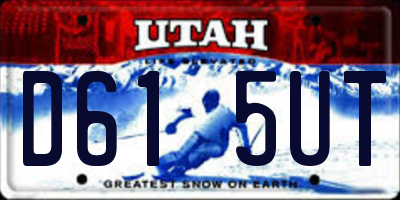UT license plate D615UT