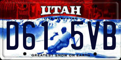 UT license plate D615VB
