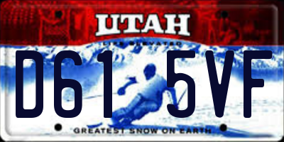 UT license plate D615VF