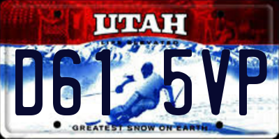 UT license plate D615VP