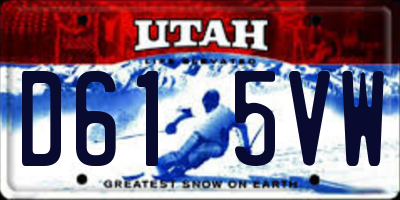 UT license plate D615VW