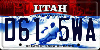 UT license plate D615WA